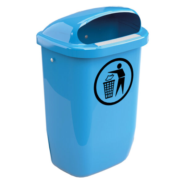 DIN-Abfallbehälter blau